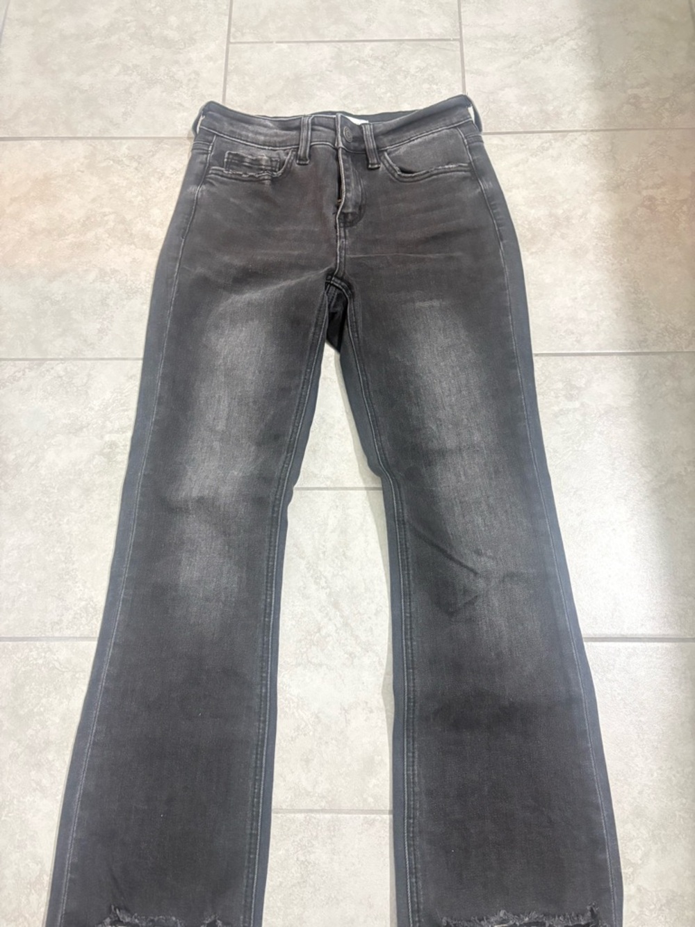 Flying Monkey Women's Black Washed Flare Jeans